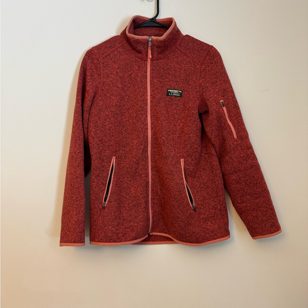 Med LL Bean Burnt Orange Sweater Fleece